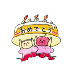 桃色スタンプ（個別スタンプ：22）