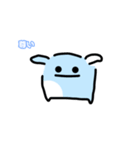 オタクな水色うさぎ.（個別スタンプ：1）