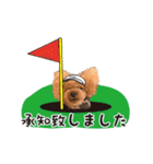 かわいい・わんこ⑲【ゴルフ】トイプードル（個別スタンプ：10）
