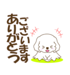 わんこ日和(マルチーズ)‐敬語‐（個別スタンプ：1）