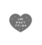 LINE HEART 3【敬語編】[▶]グレー（個別スタンプ：1）