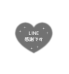 LINE HEART 3【敬語編】[▶]グレー（個別スタンプ：5）