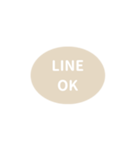 LINE OVAL 1【英語編】アイボリー（個別スタンプ：4）