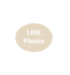 LINE OVAL 1【英語編】アイボリー（個別スタンプ：10）