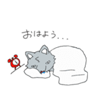 キックボクシングをするオオカミ（個別スタンプ：17）