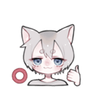 三毛猫かいこ君の相槌（個別スタンプ：1）