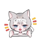 三毛猫かいこ君の相槌（個別スタンプ：15）