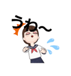 可愛い 学生スタンプ ～女の子～（個別スタンプ：13）