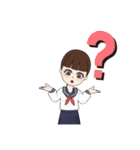 可愛い 学生スタンプ ～女の子～（個別スタンプ：23）