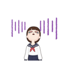 可愛い 学生スタンプ ～女の子～（個別スタンプ：28）