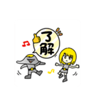円盤人とキャラクター（個別スタンプ：21）