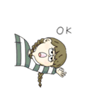女の子と男の子と動物たちのスタンプ（個別スタンプ：1）
