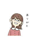 女の子と男の子と動物たちのスタンプ（個別スタンプ：3）