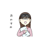 女の子と男の子と動物たちのスタンプ（個別スタンプ：6）