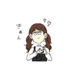 女の子と男の子と動物たちのスタンプ（個別スタンプ：19）
