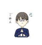 女の子と男の子と動物たちのスタンプ（個別スタンプ：23）