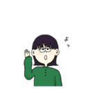 女の子と男の子と動物たちのスタンプ（個別スタンプ：25）