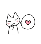 ただのしろいねこ（個別スタンプ：17）