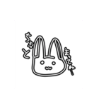 情緒不安定なうさぎーず（個別スタンプ：1）