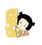 おかっぱちゃんとくま（個別スタンプ：14）