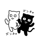 シロクロねこのスタンプ（個別スタンプ：7）