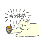 クリーム色のよい子 (ねこ)（個別スタンプ：13）
