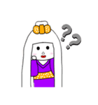 白髪の和人形「花白ちゃん」（個別スタンプ：10）