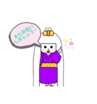 白髪の和人形「花白ちゃん」（個別スタンプ：15）