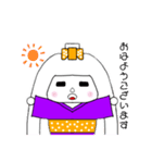 白髪の和人形「花白ちゃん」（個別スタンプ：18）