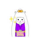 白髪の和人形「花白ちゃん」（個別スタンプ：22）