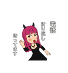 小悪魔女の子スタンプ（個別スタンプ：9）
