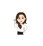 仕事中のわたし。（個別スタンプ：1）