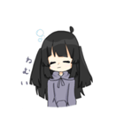 黒髪ちゃんの日常（個別スタンプ：4）