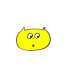【毎日使える】黄色いネコ☆（個別スタンプ：1）