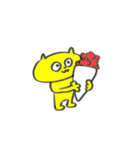 【毎日使える】黄色いネコ☆（個別スタンプ：9）