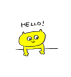 【毎日使える】黄色いネコ☆（個別スタンプ：13）