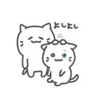 白いもちねこのスタンプ（個別スタンプ：8）