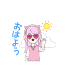 ピンクな女の子の日常（個別スタンプ：5）