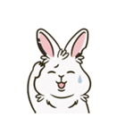 いろいろな表情のうさぎ（個別スタンプ：4）