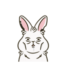 いろいろな表情のうさぎ（個別スタンプ：6）