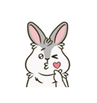 いろいろな表情のうさぎ（個別スタンプ：16）