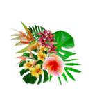Alohaな花たち＋ありがとうの花束スタンプ（個別スタンプ：2）