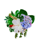 Alohaな花たち＋ありがとうの花束スタンプ（個別スタンプ：4）