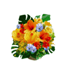 Alohaな花たち＋ありがとうの花束スタンプ（個別スタンプ：16）