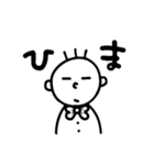 蝶ネクタイ アホ顔 ステッカー（個別スタンプ：21）