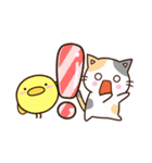 お茶目な三毛猫×まるピヨ（個別スタンプ：27）