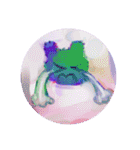 フワフワにじくま生活（個別スタンプ：35）