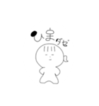 前髪ひとつ結子*黒白（個別スタンプ：13）