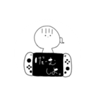 前髪ひとつ結子*黒白（個別スタンプ：14）