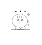 前髪ひとつ結子*黒白（個別スタンプ：16）
